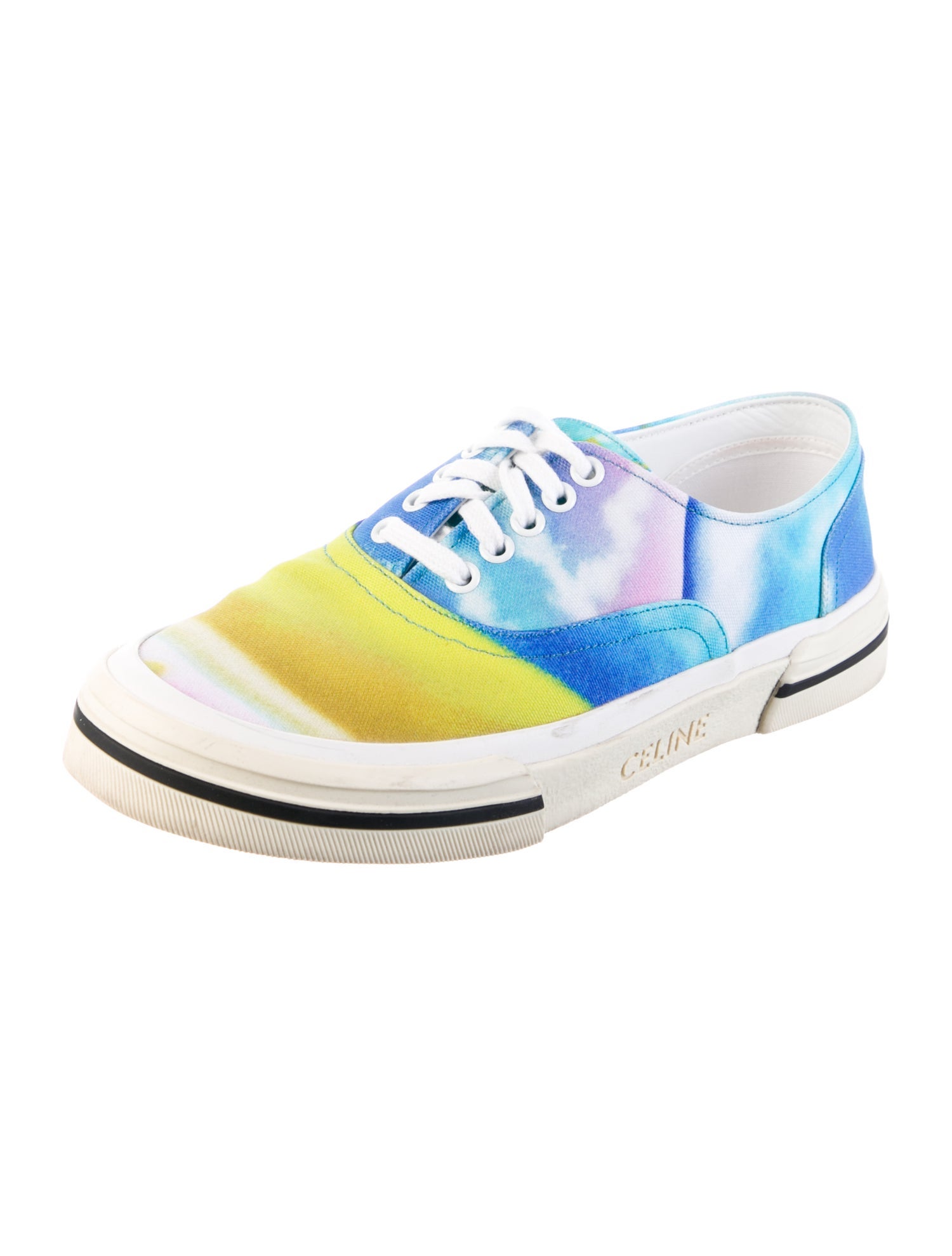 Celine Canvas Tie-Dye Print Sneakers